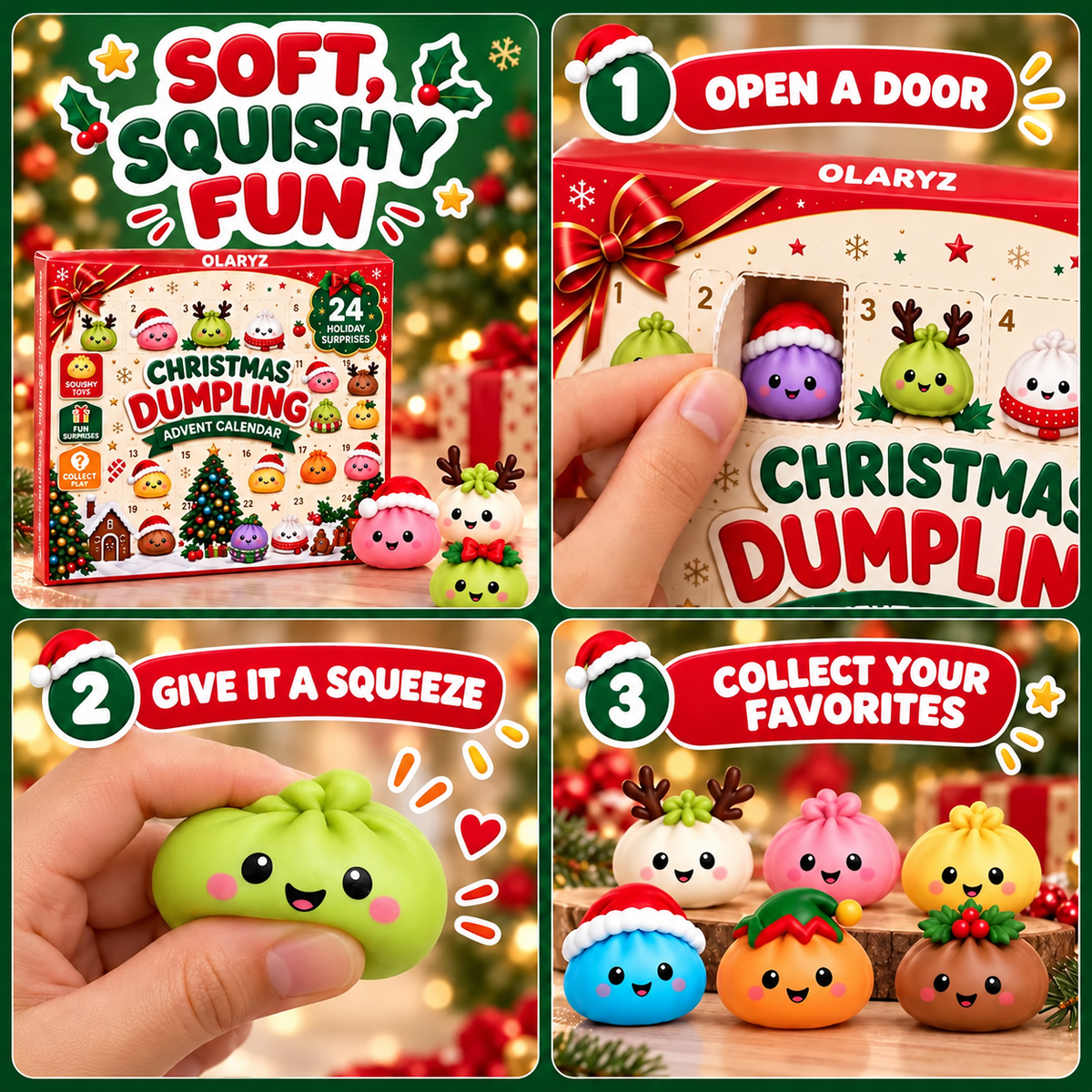 Squishy Dumpling Advent Calendar · 24 Surprises