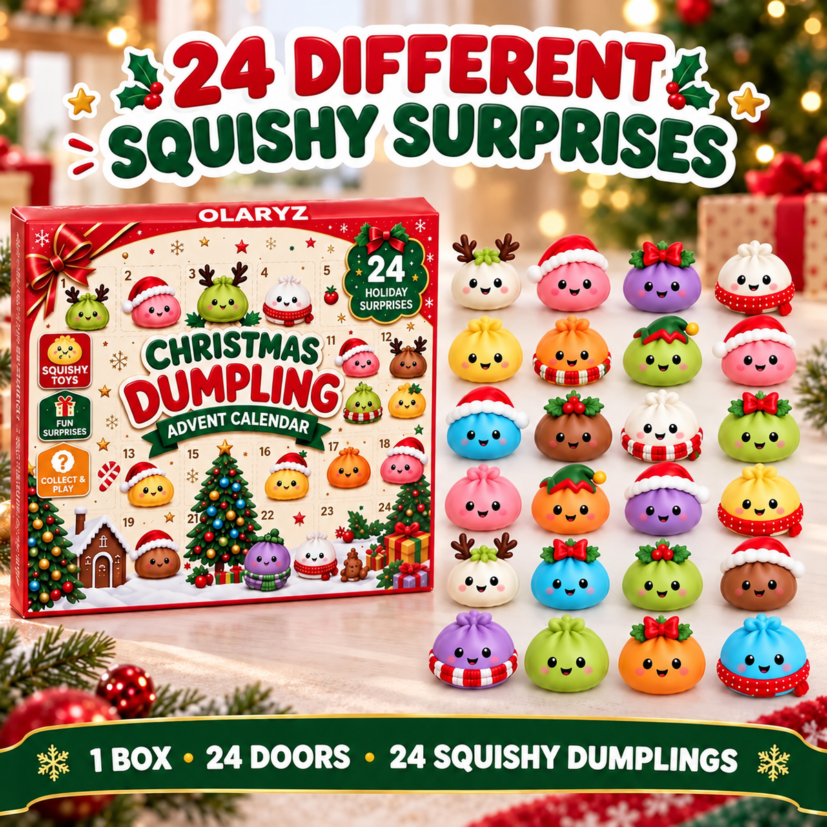 Squishy Dumpling Advent Calendar · 24 Surprises